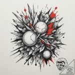 Tattoo design a shattered screen effect with… – tattoo sketch (№1754848613_0, 10.08.2025 17:56) — tattoovalue.net