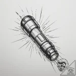 Tattoo sketch a tactical flashlight beam cutt… – tattoo sketch (№1754850011_0, 10.08.2025 18:20) — tattoovalue.net