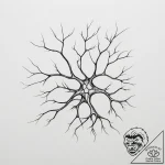 Neuron network glowing – tattoo sketch (№1754853010_0, 10.08.2025 19:10) — tattoovalue.net