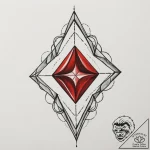Diamond, tattoo sketch design, on a clean whi… – tattoo sketch (№1754853209_0, 10.08.2025 19:13) — tattoovalue.net