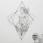 Tattoo design: a geometric representation of… – tattoo sketch (№1754854824_0, 10.08.2025 19:40) — tattoovalue.net