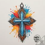 Tattoo design a dog tag with a subtle crack o… – tattoo sketch (№1754855222_0, 10.08.2025 19:47) — tattoovalue.net