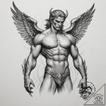 Prometheus bound, concept art for tattoo, mut… – tattoo sketch (№1754855820_0, 10.08.2025 19:57) — tattoovalue.net