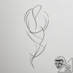 Tattoo design a subtle line following the cur… – tattoo sketch (№1754856221_0, 10.08.2025 20:03) — tattoovalue.net