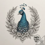 Peacock, tattoo sketch design, on a clean whi… – tattoo sketch (№1754857412_0, 10.08.2025 20:23) — tattoovalue.net