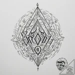 Tattoo sketch the words ‘it’s dangerous to go… – tattoo sketch (№1754858011_0, 10.08.2025 20:33) — tattoovalue.net