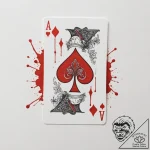 Playing card hand (e.g., a royal flush), tatt… – tattoo sketch (№1754859407_0, 10.08.2025 20:56) — tattoovalue.net