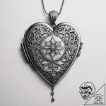 Tattoo design a vintage locket, slightly open… – tattoo sketch (№1754860401_0, 10.08.2025 21:13) — tattoovalue.net