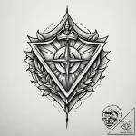 Tattoo design a glowing health bar symbol tra… – tattoo sketch (№1754863402_0, 10.08.2025 22:03) — tattoovalue.net