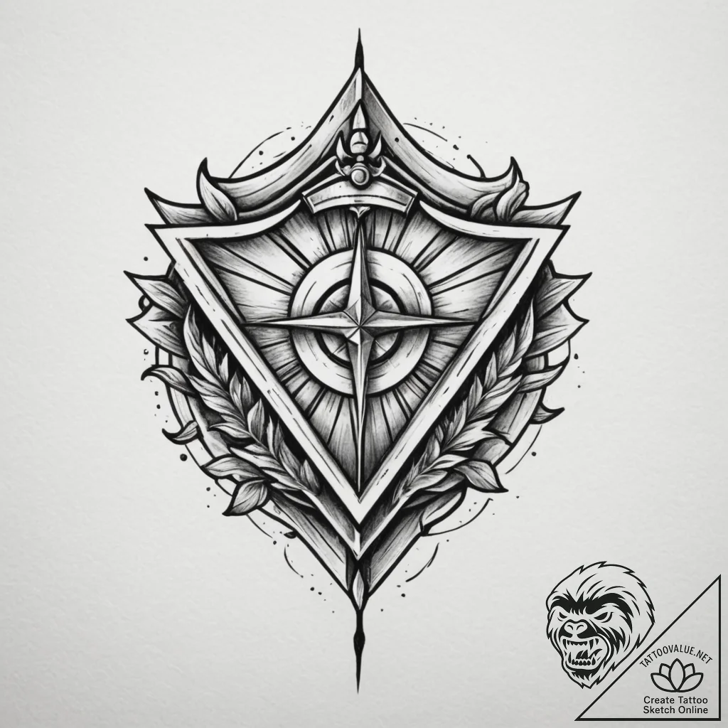 Tattoo design a glowing health bar symbol tra... - tattoo sketch (№1754863402_0, 10.08.2025 22:03) — tattoovalue.net