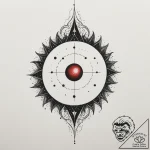 Tattoo sketch a celestial body with a blackwo… – tattoo sketch (№1754864404_0, 10.08.2025 22:20) — tattoovalue.net