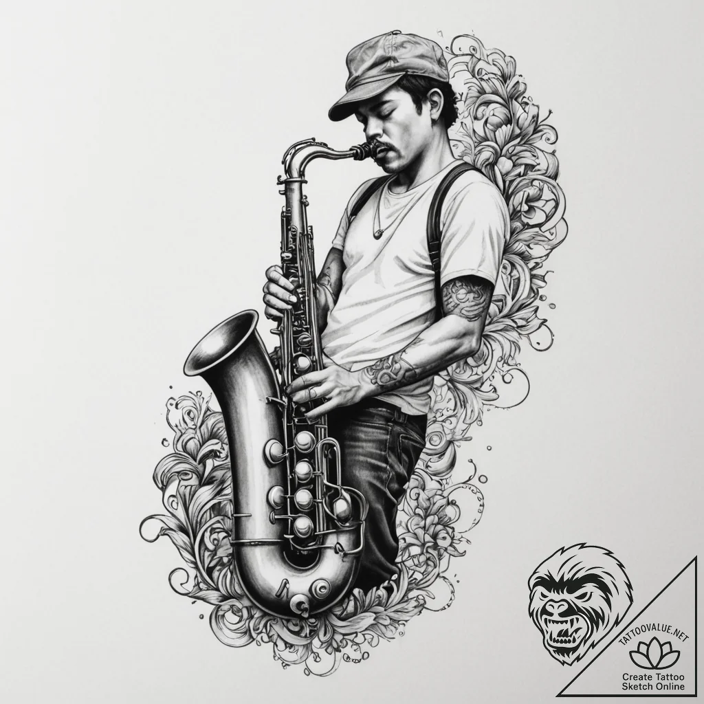 A gritty, black and white photo of a subway m... - tattoo sketch (№1754864804_0, 10.08.2025 22:26) — tattoovalue.net