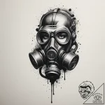 Tattoo sketch a minimalist gas mask silhouett… – tattoo sketch (№1754865008_0, 10.08.2025 22:30) — tattoovalue.net