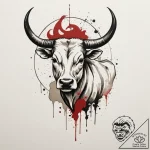 Taurus (zodiac sign), tattoo sketch design, s… – tattoo sketch (№1754866408_0, 10.08.2025 22:53) — tattoovalue.net