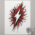 Tattoo design a stylized lightning bolt strik… – tattoo sketch (№1754866608_0, 10.08.2025 22:56) — tattoovalue.net