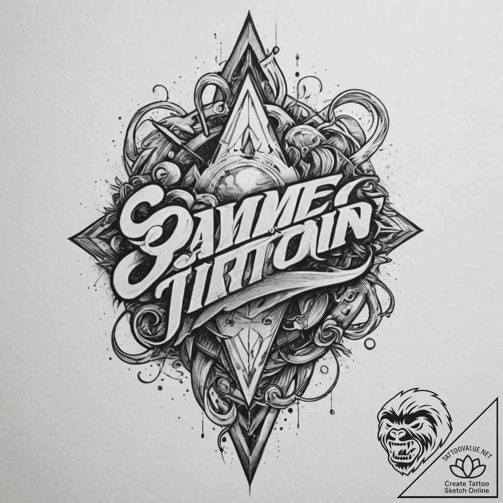 Tattoo design an abstract "game loading" scre... - tattoo sketch (№1754867423_0, 10.08.2025 23:10) — tattoovalue.net