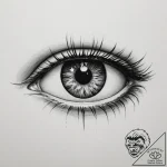 Tattoo design a quiet, focused eye with unwav… – tattoo sketch (№1754867830_0, 10.08.2025 23:17) — tattoovalue.net