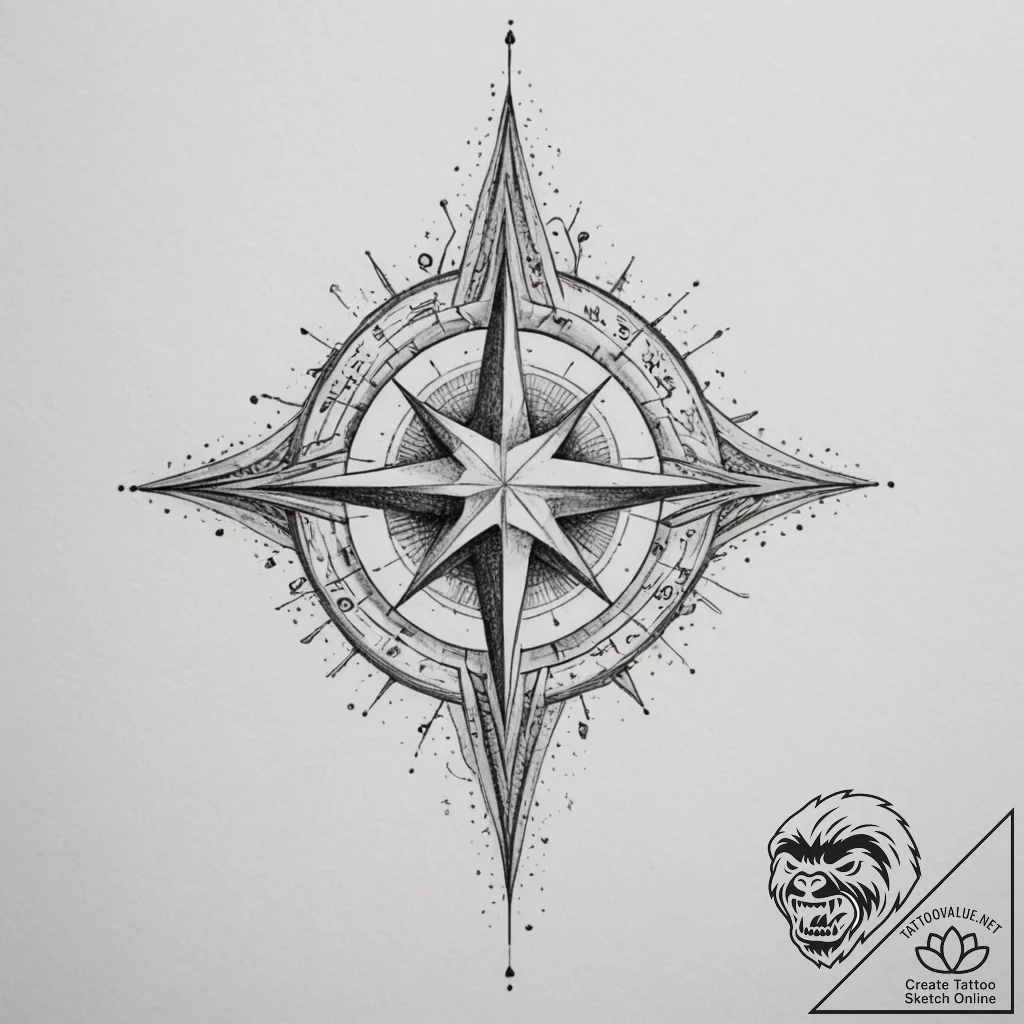 Tattoo design a falling star transforming int... - tattoo sketch (№1754868030_0, 10.08.2025 23:20) — tattoovalue.net