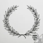 Tattoo design a laurel wreath, for triumph an… – tattoo sketch (№1754868429_0, 10.08.2025 23:27) — tattoovalue.net