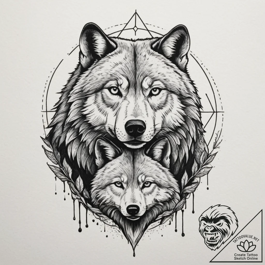 Tattoo design a specific guardian animal (e.g... - tattoo sketch (№1754868826_0, 10.08.2025 23:33) — tattoovalue.net