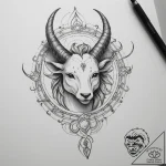 Tattoo sketch a zodiac glyph with a light, ai… – tattoo sketch (№1754872064_0, 11.08.2025 00:27) — tattoovalue.net