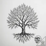 Tattoo sketch a tree with leaves for each sea… – tattoo sketch (№1754873469_0, 11.08.2025 00:51) — tattoovalue.net