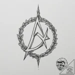 149. tattoo design: a minimalist “veda” rune,… – tattoo sketch (№1754873673_0, 11.08.2025 00:54) — tattoovalue.net
