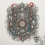 A close-up of a circuit board, showing the in… – tattoo sketch (№1754874070_0, 11.08.2025 01:01) — tattoovalue.net