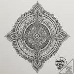 132. tattoo design: a “klad” rune with intric… – tattoo sketch (№1754875272_0, 11.08.2025 01:21) — tattoovalue.net