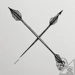 Tattoo design a stylized arrow pointing forwa… – tattoo sketch (№1754877847_0, 11.08.2025 02:04) — tattoovalue.net