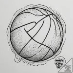 A close-up of the texture of a basketball., c… – tattoo sketch (№1754878044_0, 11.08.2025 02:07) — tattoovalue.net