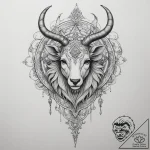 Tattoo design a zodiac animal with a combinat… – tattoo sketch (№1754878242_0, 11.08.2025 02:10) — tattoovalue.net