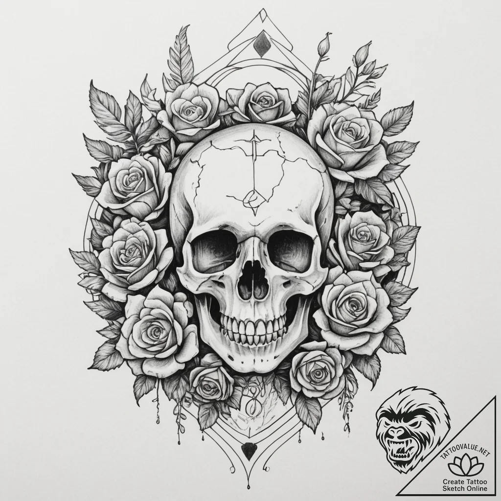A terrarium with succulents, ink illustration... - tattoo sketch (№1754878639_0, 11.08.2025 02:17) — tattoovalue.net