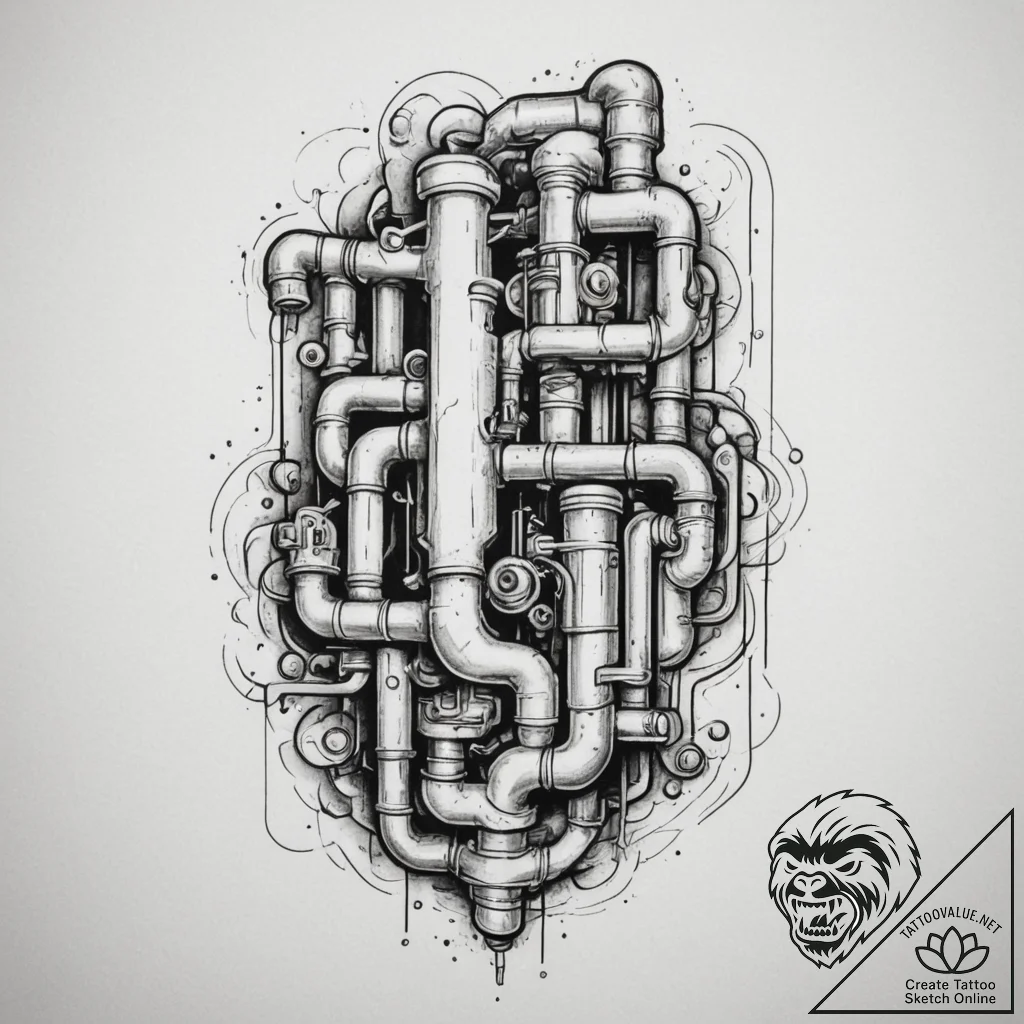 Tattoo design a classic platformer level layo... - tattoo sketch (№1754879034_0, 11.08.2025 02:23) — tattoovalue.net