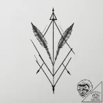 Tattoo design a “rank up” arrow with a challe… – tattoo sketch (№1754879429_0, 11.08.2025 02:30) — tattoovalue.net