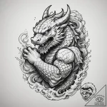 Tattoo sketch a clenched fist made of stylize… – tattoo sketch (№1754880813_0, 11.08.2025 02:53) — tattoovalue.net