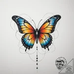 Tattoo design a minimalist geometric butterfl… – tattoo sketch (№1754881210_0, 11.08.2025 03:00) — tattoovalue.net