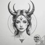 Tattoo design a sketch-style portrait of a pe… – tattoo sketch (№1754881607_0, 11.08.2025 03:06) — tattoovalue.net