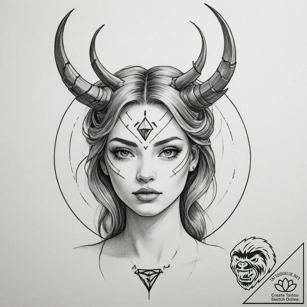 Tattoo design a sketch-style portrait of a pe... - tattoo sketch (№1754881607_0, 11.08.2025 03:06) — tattoovalue.net