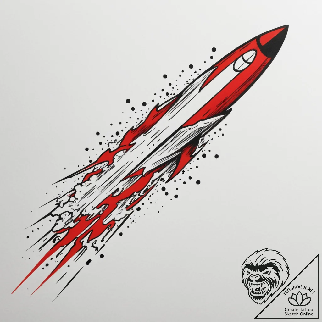 Tattoo sketch a comet streaking across the sk... - tattoo sketch (№1754881805_0, 11.08.2025 03:10) — tattoovalue.net