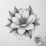 Flower – tattoo sketch (№1754882401_0, 11.08.2025 03:20) — tattoovalue.net