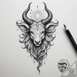 Tattoo sketch a single zodiac symbol outlined… – tattoo sketch (№1754882798_0, 11.08.2025 03:26) — tattoovalue.net