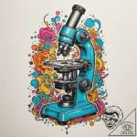 Antique microscope, tattoo sketch design, on… – tattoo sketch (№1754882997_0, 11.08.2025 03:29) — tattoovalue.net