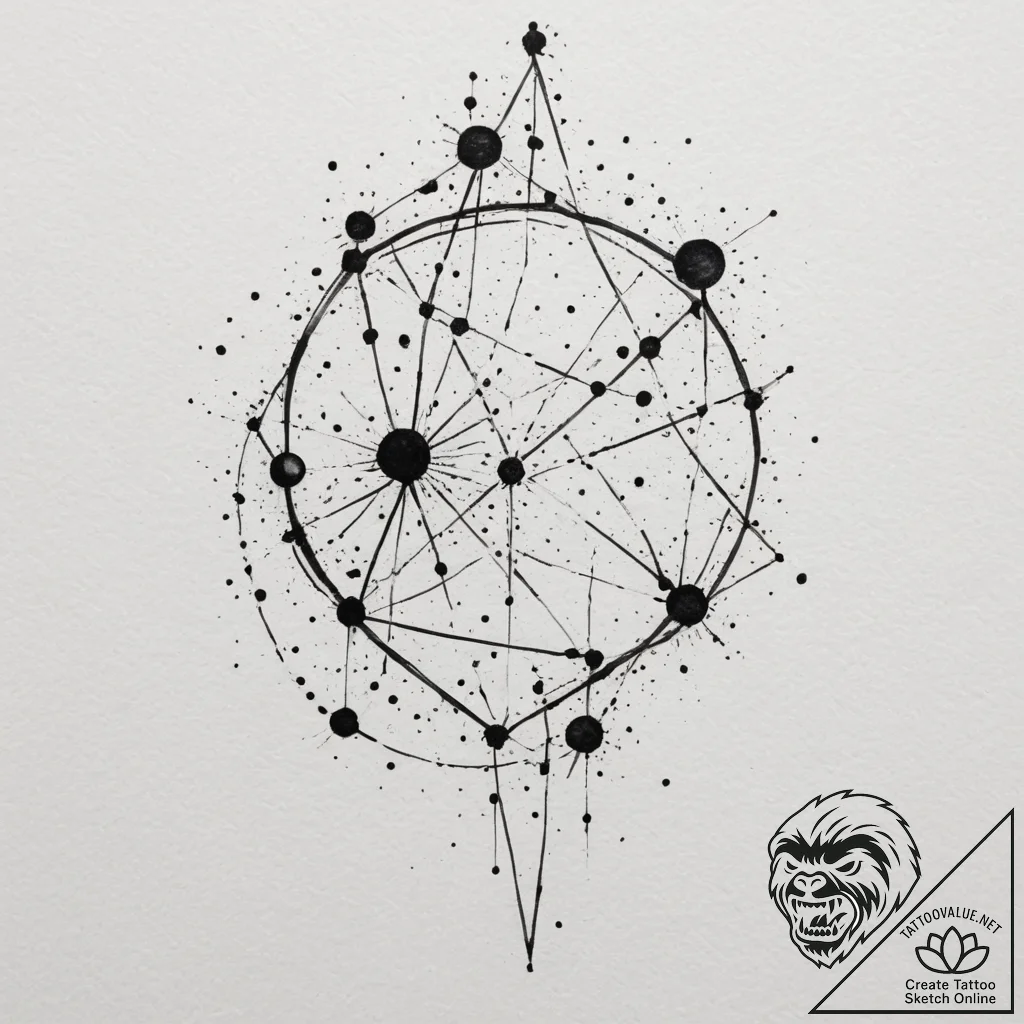 Tattoo design a specific constellation that w... - tattoo sketch (№1754883591_0, 11.08.2025 03:39) — tattoovalue.net