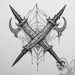 Tattoo design: a depiction of the forging of… – tattoo sketch (№1754883790_0, 11.08.2025 03:43) — tattoovalue.net