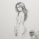 Tattoo sketch a delicate but strong female si… – tattoo sketch (№1754884386_0, 11.08.2025 03:53) — tattoovalue.net