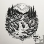112. tattoo design: an “istok” rune integrate… – tattoo sketch (№1754885576_0, 11.08.2025 04:12) — tattoovalue.net