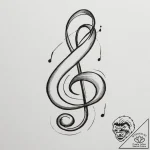 Tattoo design a small, subtle musical note. l… – tattoo sketch (№1754886171_0, 11.08.2025 04:22) — tattoovalue.net