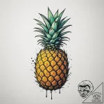 A close-up of the texture of a pineapple’s sk… – tattoo sketch (№1754887559_0, 11.08.2025 04:45) — tattoovalue.net