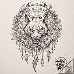 Tattoo design: a dreamcatcher design with a l… – tattoo sketch (№1754887957_0, 11.08.2025 04:52) — tattoovalue.net
